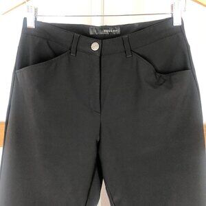 BRAX Hella MT Black Quilted Knee Ankle Zip‎ Pants Sz 6R